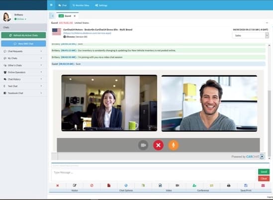 Video chat console